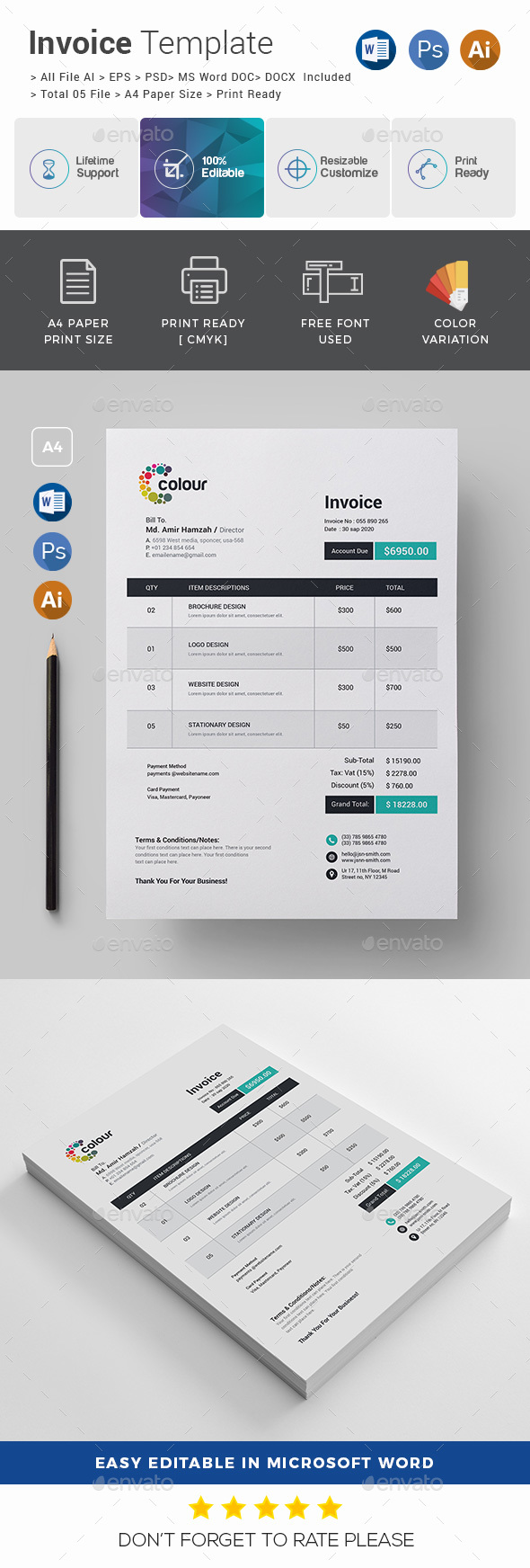 Invoice - Stationery Print Templates