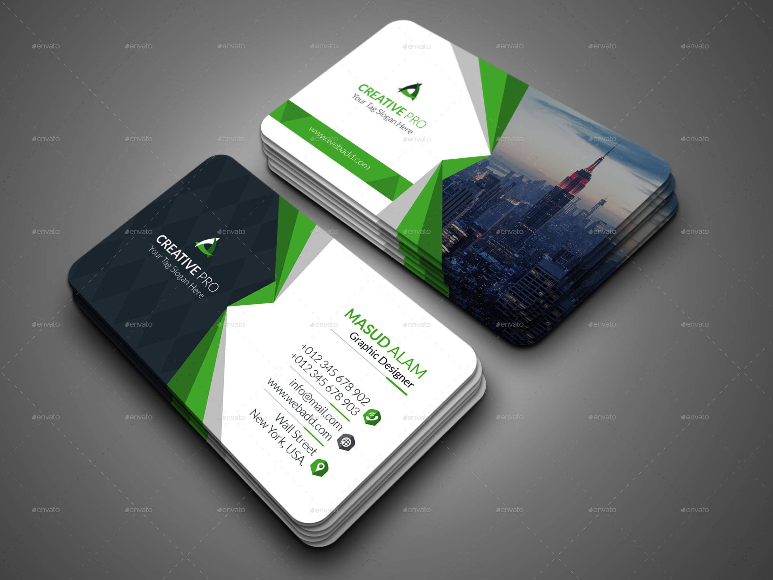 Business Card Bundle 2 in 1 in Business Card Templates - product preview 3