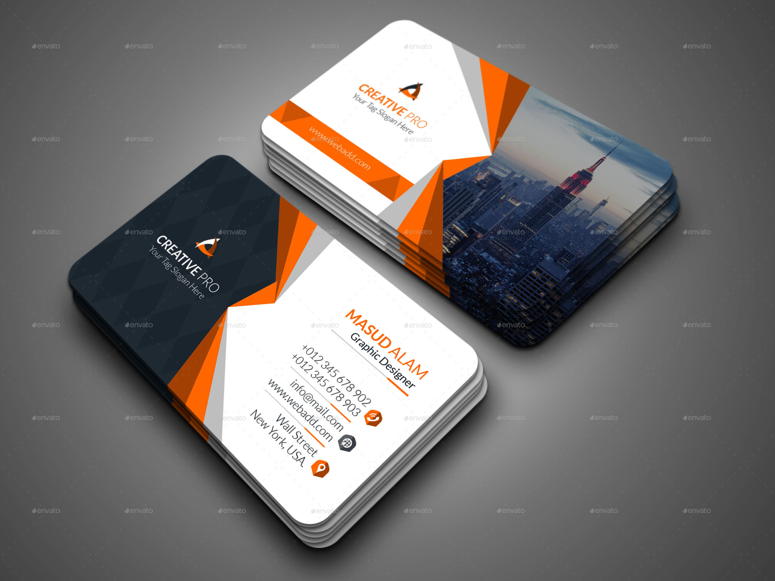 Business Card Bundle 2 in 1 in Business Card Templates - product preview 4