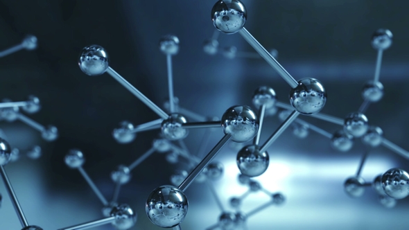 Rotation of Model Molecule From Glass and Crystal