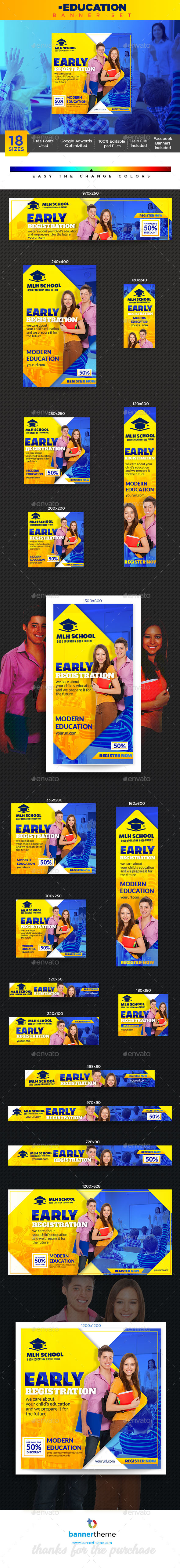 Education Banner - Banners & Ads Web Elements