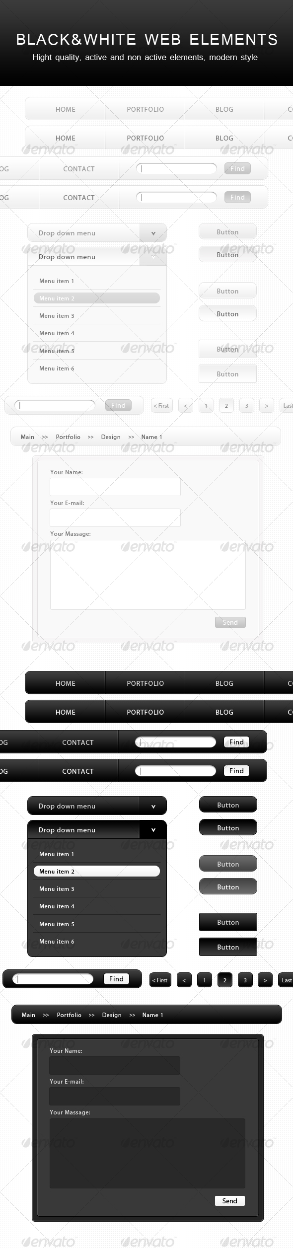 Black&White WEB Elements - Web Elements