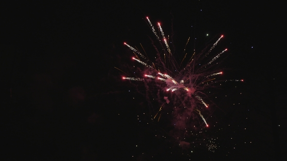 Colorful Festive Fireworks in the New Year