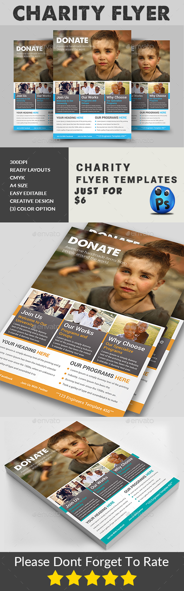 Charity Fundraisers Flyer Templates - Corporate Flyers