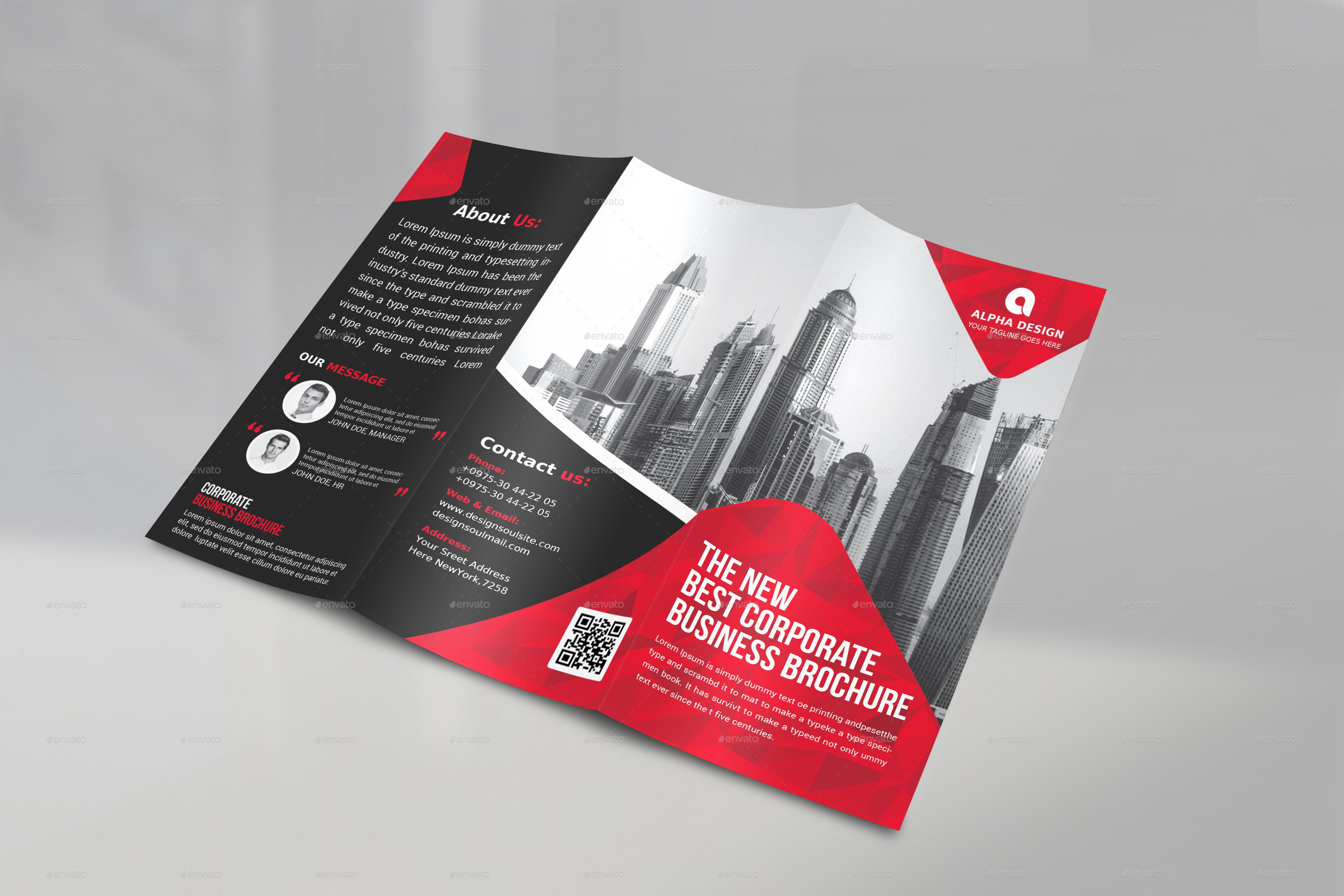 Clean Tri-fold Brochure in Brochure Templates - product preview 3