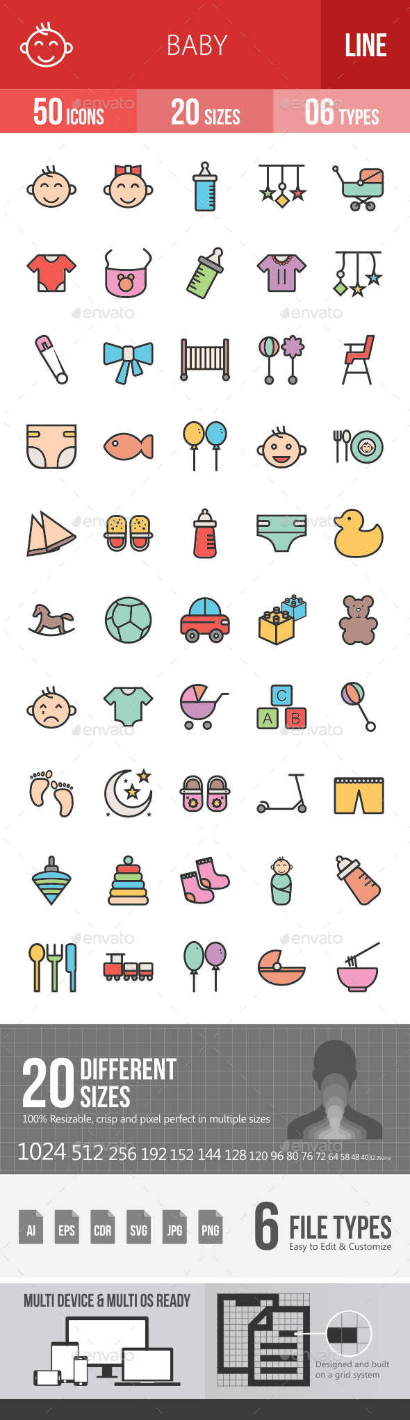 Baby Filled Line Icons - Icons