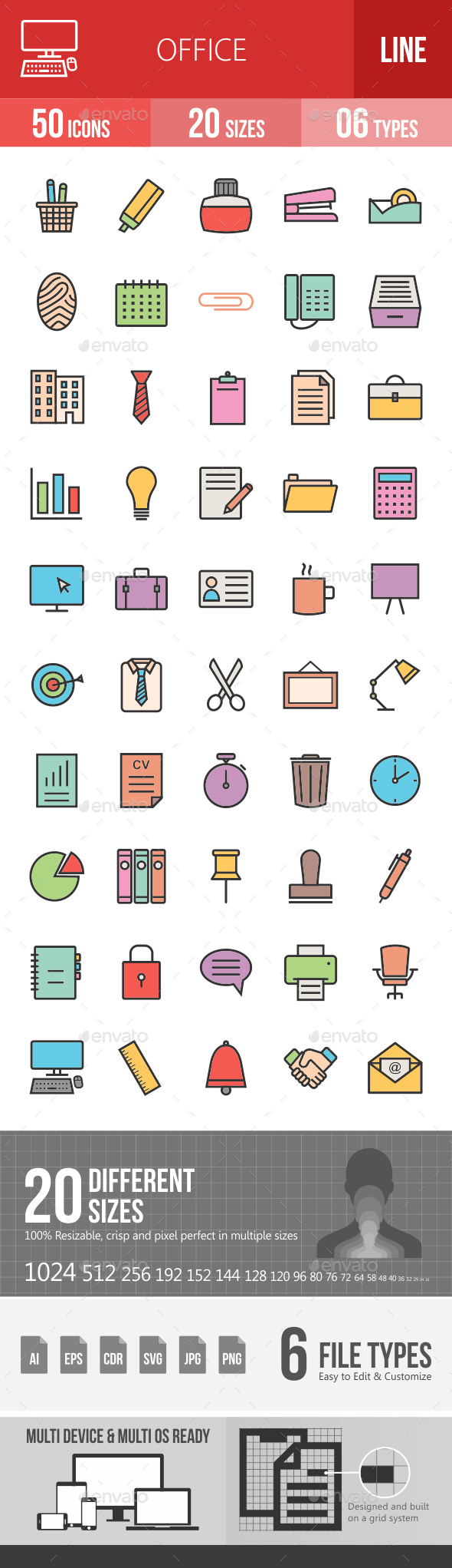 Office Filled Line Icons - Icons