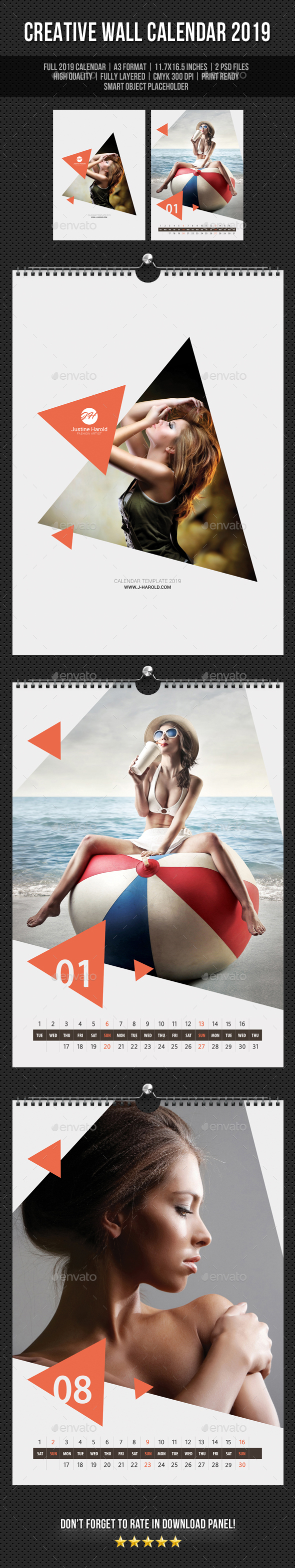 Creative Wall Calendar 2019 V19 - Calendars Stationery