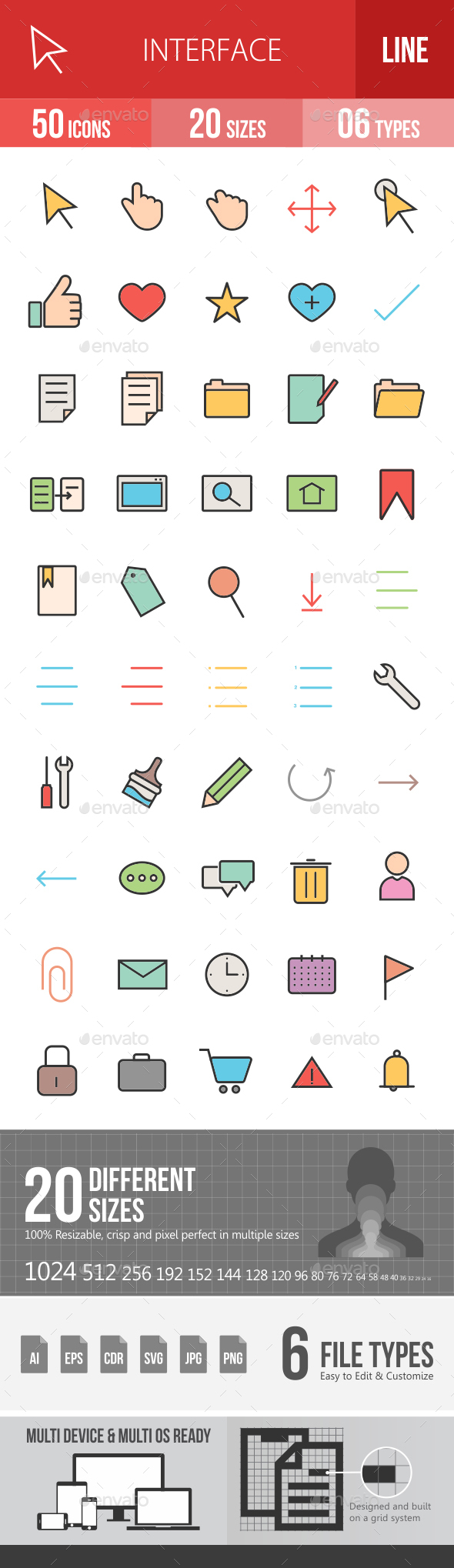 Interface Filled Line Icons - Icons