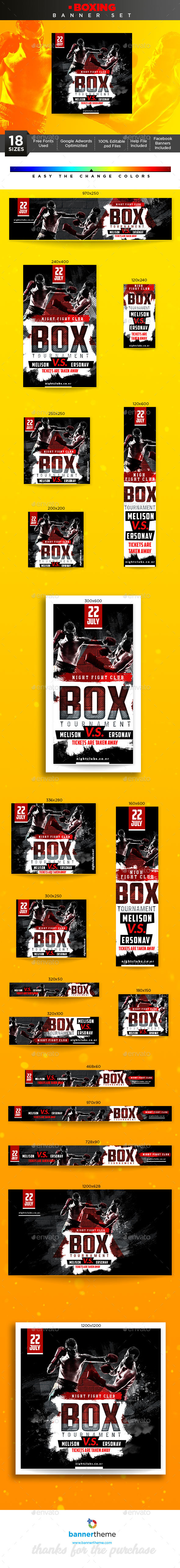 Boxing Banner - Banners & Ads Web Elements