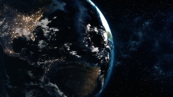 Rotating Earth With Night Lights By Octofocus2 Videohive