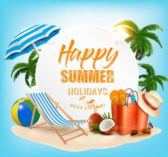 Summer Vacation Concept Background - Travel Conceptual