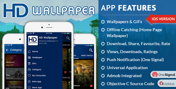 iOS HD Wallpaper - CodeCanyon Item for Sale