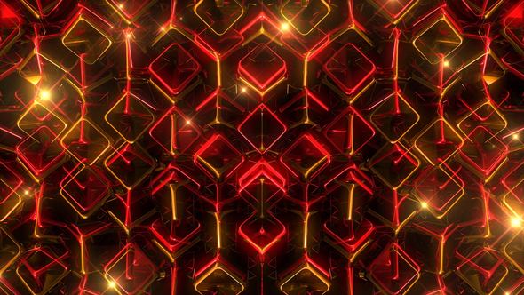 Glowing Red And Yellow Squares alt