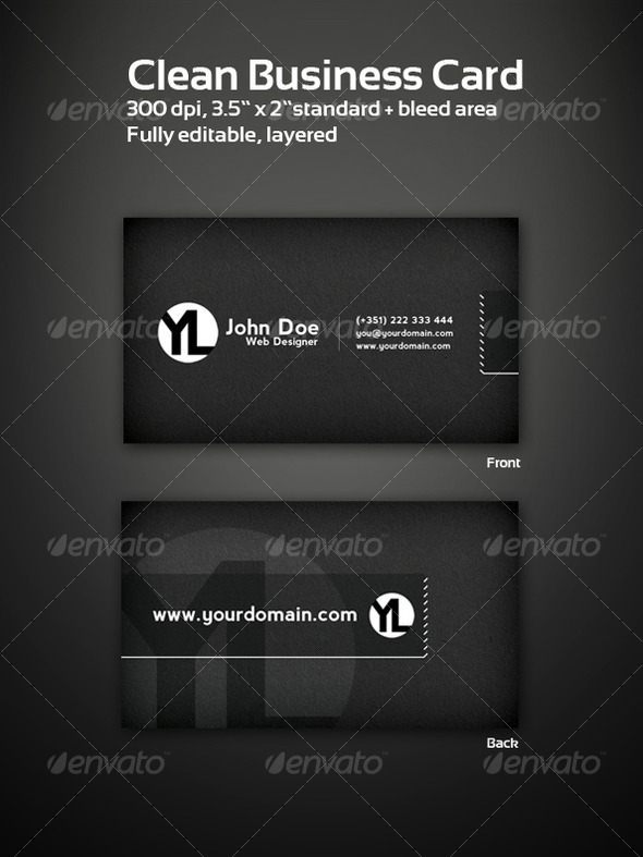 Elegant & Clean Business Cards - Corporate Business Cards