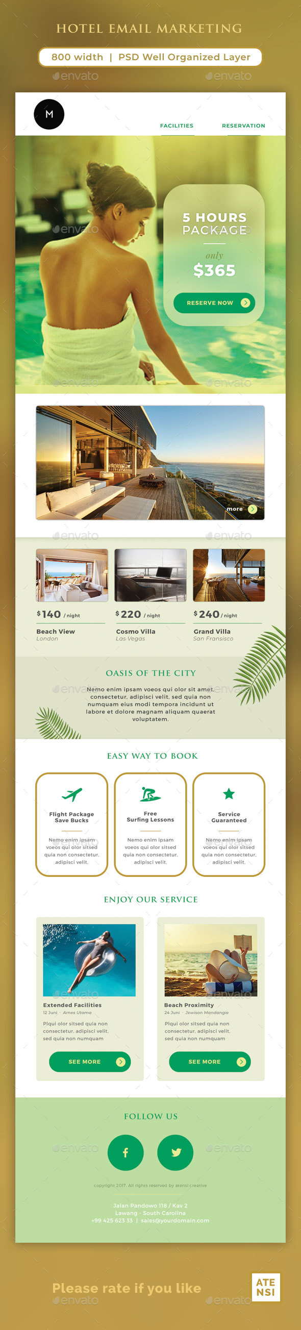 Hotel Email Marketing - E-newsletters Web Elements