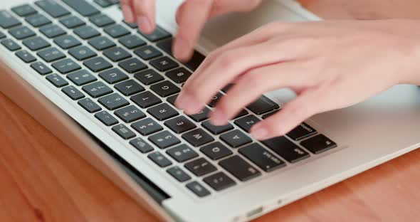 Type on notebook computer alt