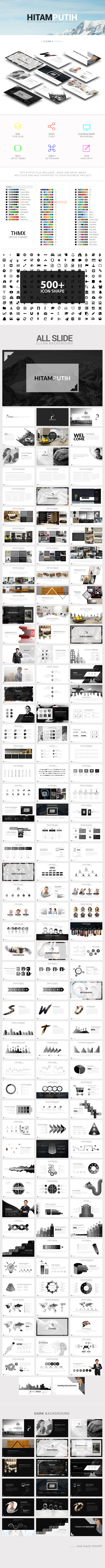 Hitamputih Powerpoint Template - Business PowerPoint Templates