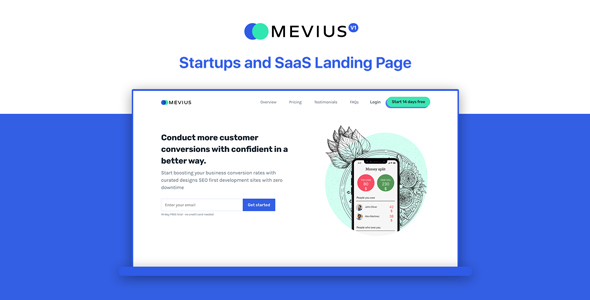 Mevius - SaaS & Startup Landing Page