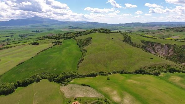 Tuscany Aerial Landscape of Farmland Hill Country alt