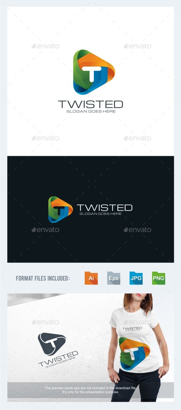 Twisted - Letter T Logo Template - Letters Logo Templates