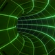 Curved Virtual Tunnel with Green Neon Lines - VideoHive Item for Sale