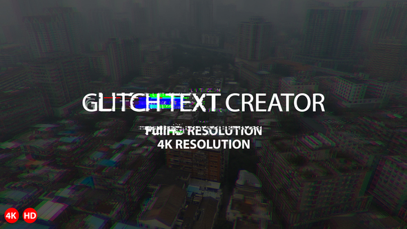 Glitch Text Creator Titles template preview