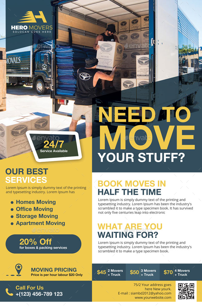Moving Services Poster Design Templates in Signage Templates - product preview 1
