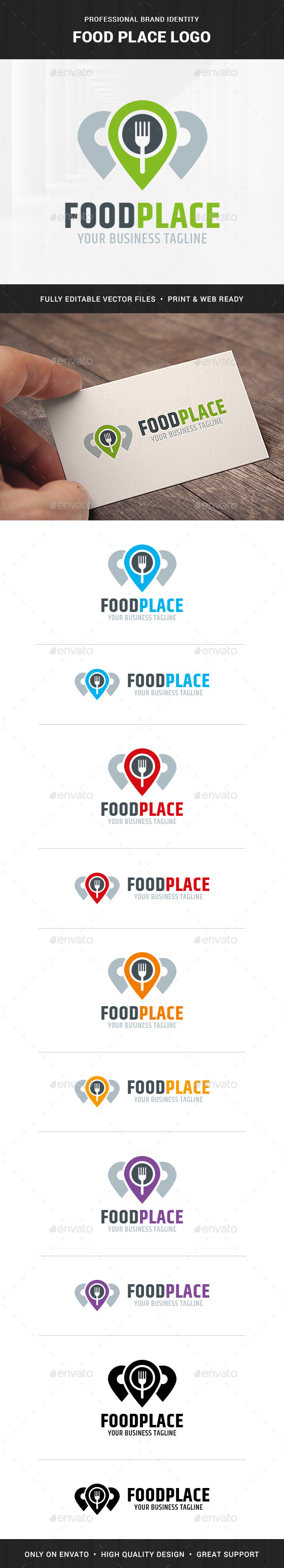 Food Place Logo Template - Food Logo Templates
