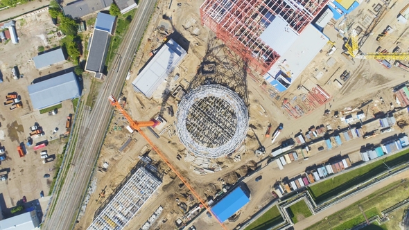 Cooling Tower and Heating Station Construction Site alt