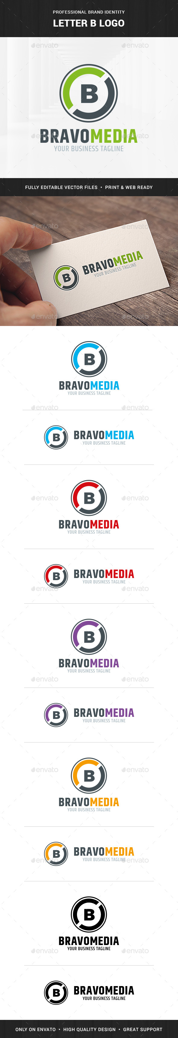 Letter B Logo Template - Letters Logo Templates