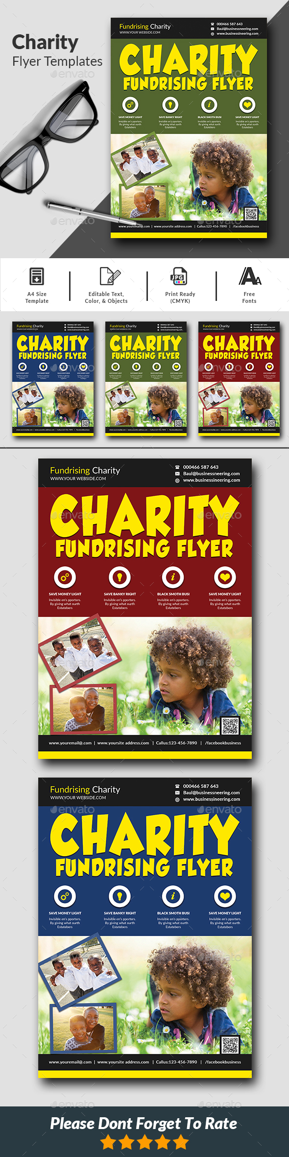 Charity Fundraisers Flyer Templates - Corporate Flyers