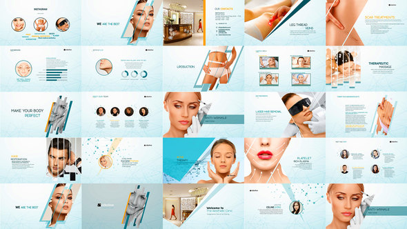 Medical Presentation - Aesthetic Healthcare Promo Elements template preview