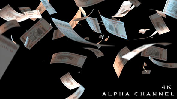 Falling Belarus Money Banknotes alt