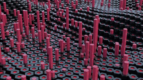 3D Background Looped Abstraction Figures