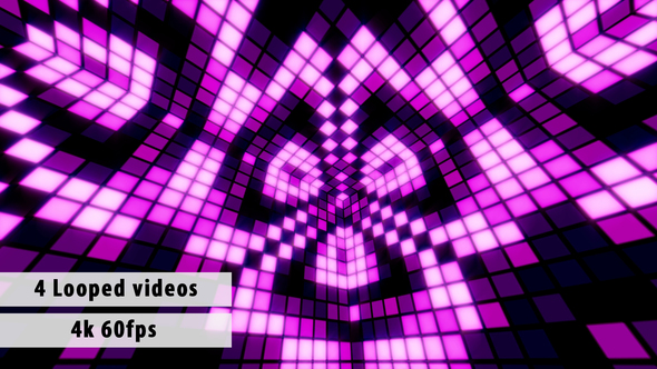 Disco Neon Cube - VJ Set Looped Background