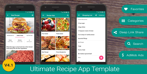 Ultimate Recipe App Template - CodeCanyon Item for Sale