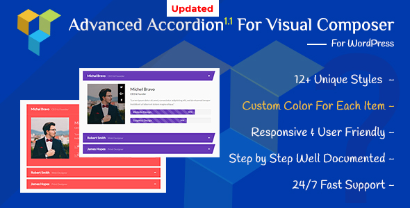 Advanced Accordions Addon for Visual Composer Page Builder - CodeCanyon Item for Sale