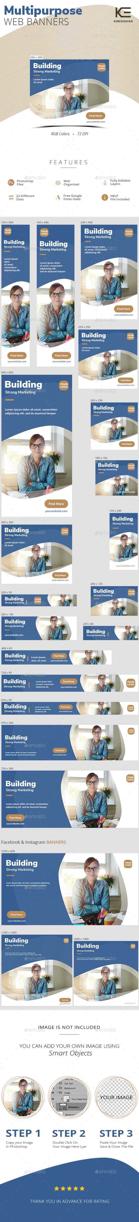 Multipurpose Web Banners - Banners & Ads Web Elements
