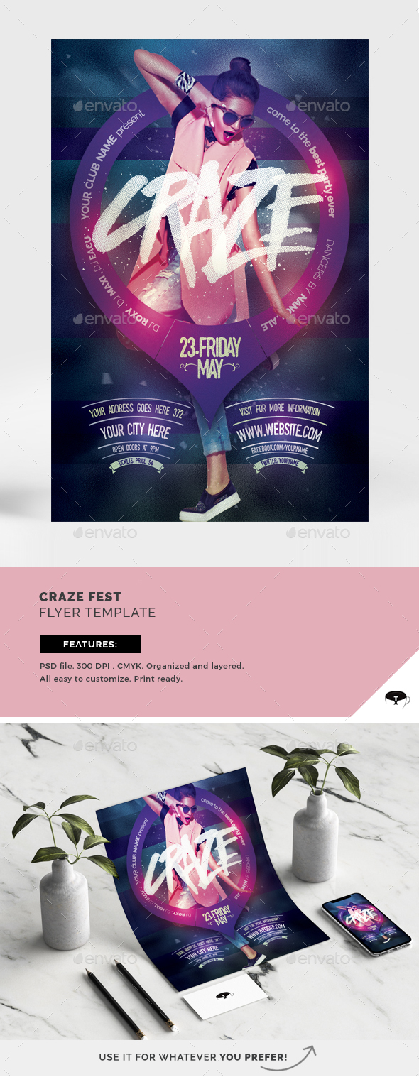 Craze Fest Flyer Template - Events Flyers