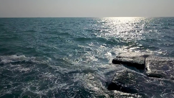 Landscape of Stormy Sea