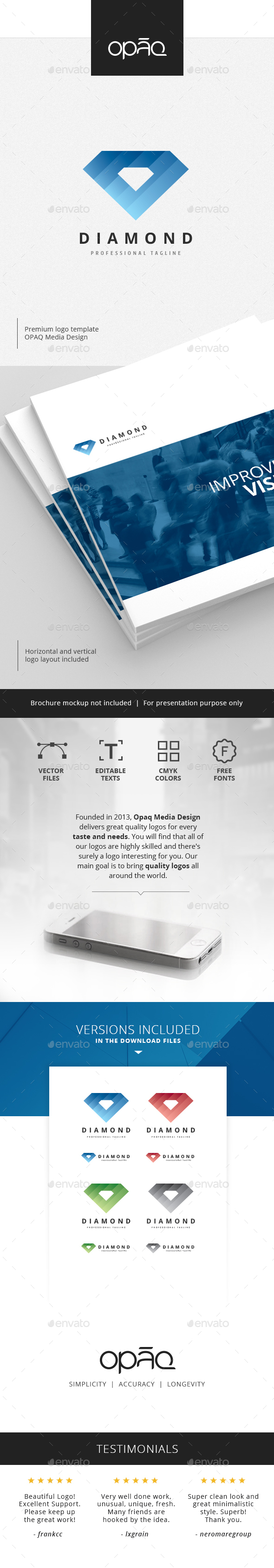Diamond Stripes Logo - Objects Logo Templates