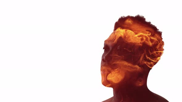 Masculine Energy Macho Portrait Confident Man Fire alt