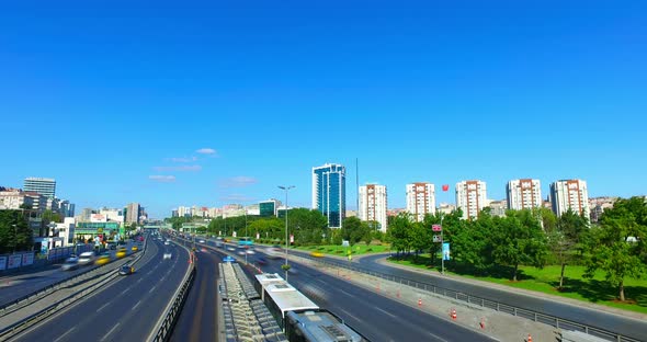 City traffic at street in Istanbul.