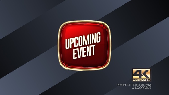 Upcoming Event Rotating Sign 4K