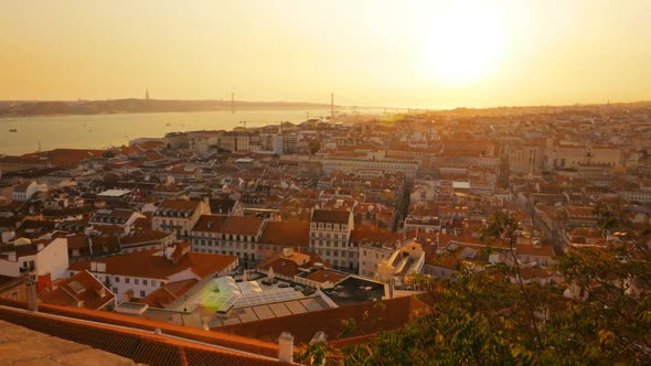Panoramic view of Lisbon, Portugal alt
