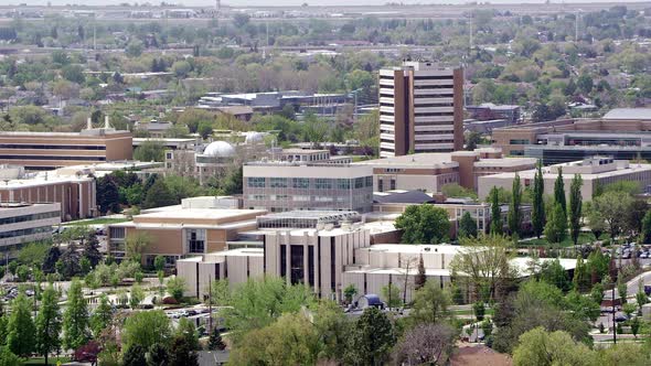 Panning view of BYU campus in Provo Utah, Stock Footage | VideoHive