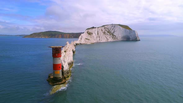 The Needles on the Isle of Wight From the Air alt