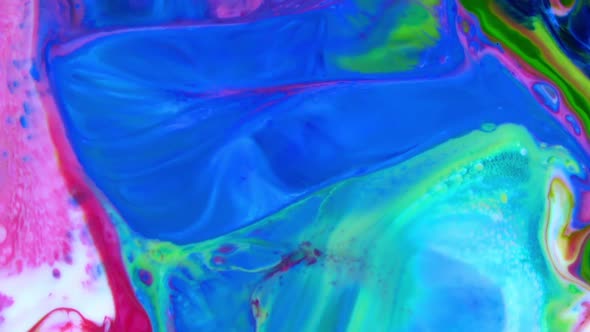 Colorful Liquid Ink Colors Blending Burst Swirl Fluid 25