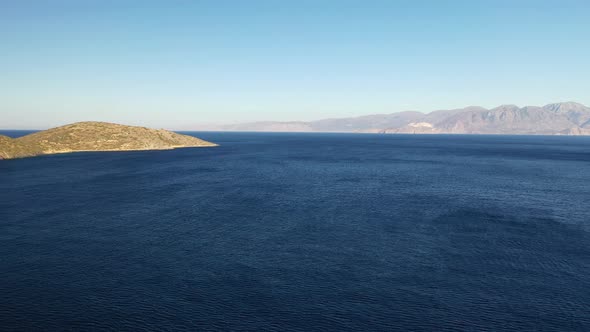 Aerial View of Spinalonga Island, Crete, Greece